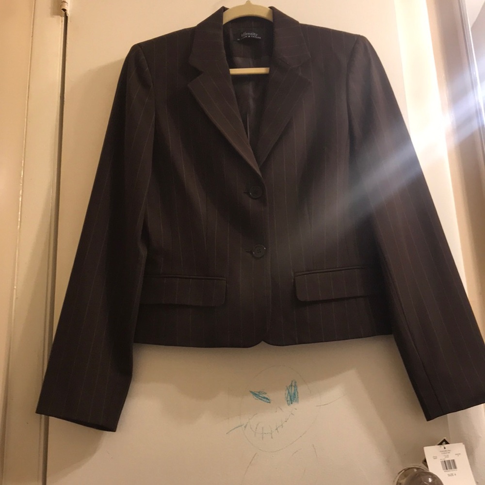 Brown Blazer with Light brown stripes